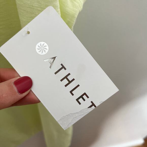 Athleta Womens Breezy Tank Top 3X Yellow Crew Neck Pullover Workout Athletic - Picture 9 of 10